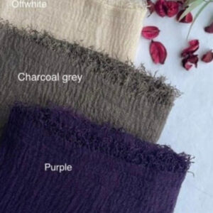 Cotton Crinkle Hijab Charcoal Grey for Teens