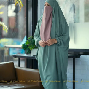 No Niqab French Cut Unjila Jilbab Pistachio (only Jilbab)