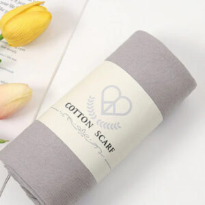 Wrinkle Cotton Hijab light Gray